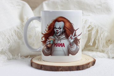 Tasse 300ml - Weiß / Halloween Mama - ES